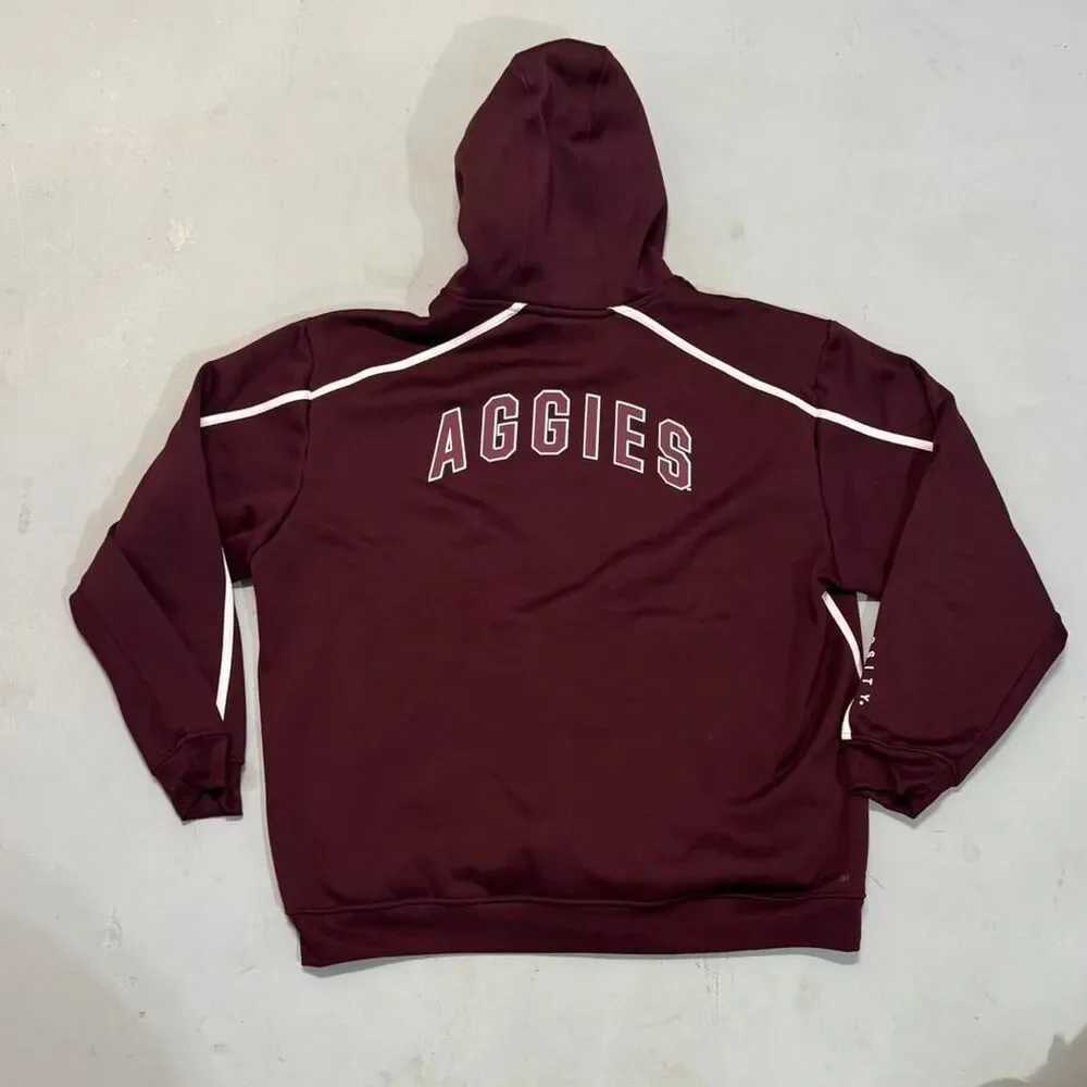 Adidas Men's Burgundy and Red Hoodie